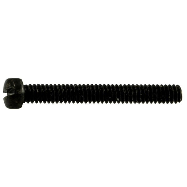 Midwest Fastener #0-80 x 1/2 in Slotted Fillister Machine Screw, Black Oxide Steel, 15 PK 32901 - main
